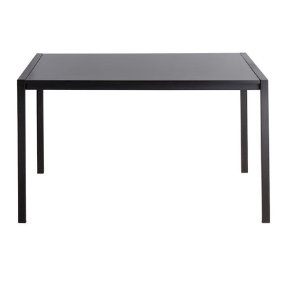 LumiSource Fuji 50in Rectangular Dinette Table | Contemporary Black Metal and Black Wood | Kitchen & Dining Room | Model DT-FUJI4728BKBK