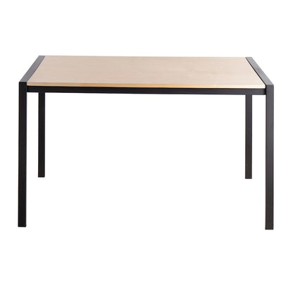 LumiSource Fuji 50in Rectangular Dinette Table | Contemporary Black Metal and Natural Wood | Kitchen & Dining Room | Model DT-FUJI4728BKNA