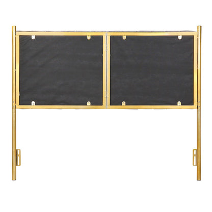 LumiSource Chloe Queen Headboard | Glam Gold Metal and Grey Velvet | Bedroom & Guest Room | 64 x 3 x 52 in | Model HB-CHLOEAUVGY