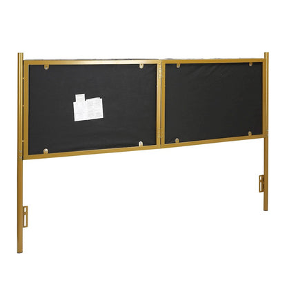 LumiSource Chloe King Headboard | Glam Gold Steel and Grey Velvet | Bedroom & Guest Room | 79 x 3 x 52 in | Model HB-CHLOEKINGAUVGY