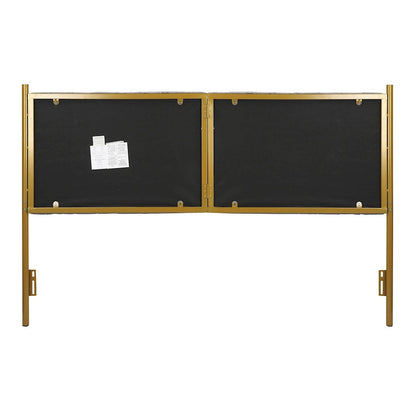 LumiSource Chloe King Headboard | Glam Gold Steel and Grey Velvet | Bedroom & Guest Room | 79 x 3 x 52 in | Model HB-CHLOEKINGAUVGY