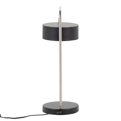 LumiSource Puck 17.75in Table Lamp | Contemporary Black Metal & Nickel | Bedside & Living Room Accent | 9.5 x 6.25 x 17.75 in | Model LS-PUCKTBBKNI