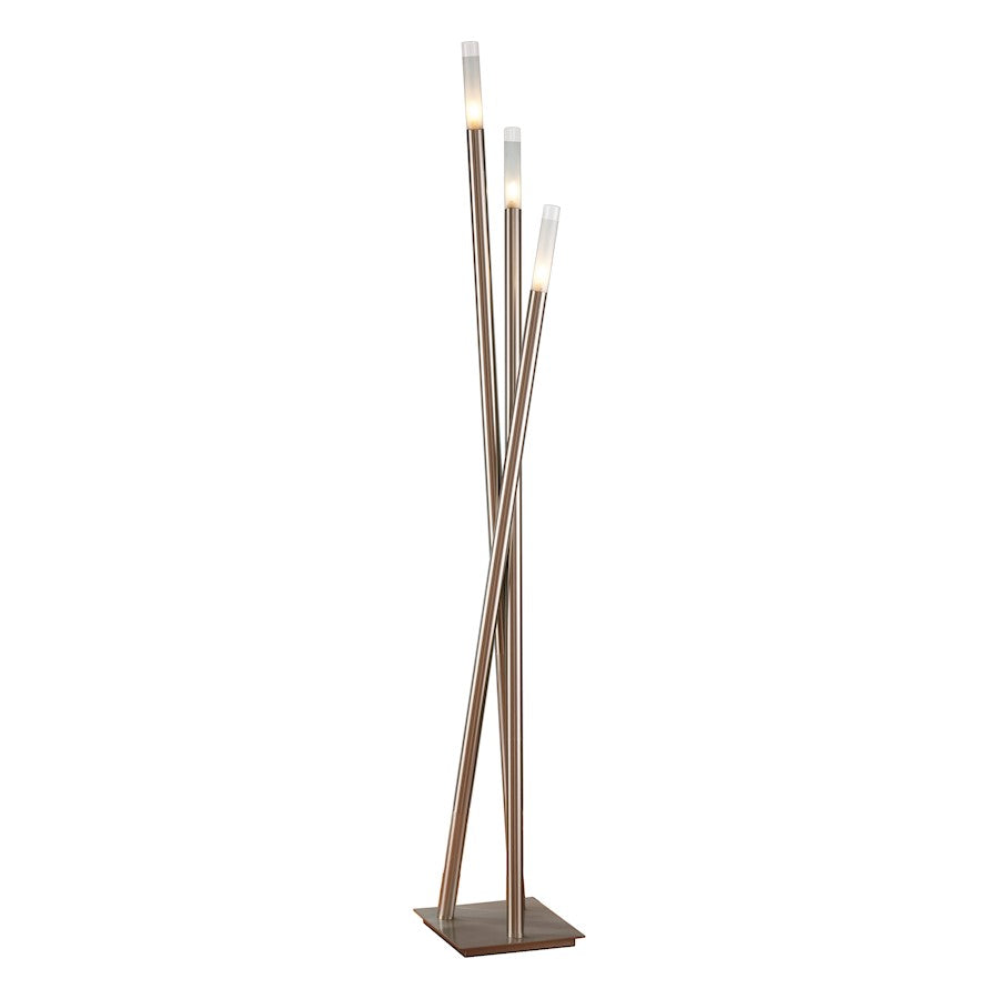 LumiSource Icicle Floor Lamp | Brushed Nickel & Frosted Glass | Living Room & Office | 67in H | Model LSH-ICICLEFLR