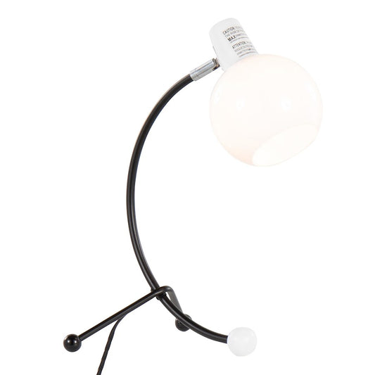 LumiSource Orb Eileen Task Lamp | Black Metal and White Plastic | Desk & Office Lighting | 9.75 x 12.5 x 17.5 in | Model LTB-EILEENBKW