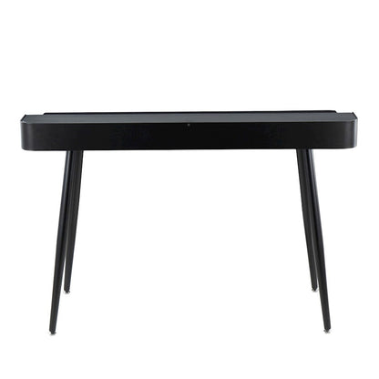LumiSource Harvey Desk 48in Black Steel/Black Wood/Natural Wood | Mid-Century Modern Desk with Drawers | Home Office & Study | Model OFD-HRVYBKNA