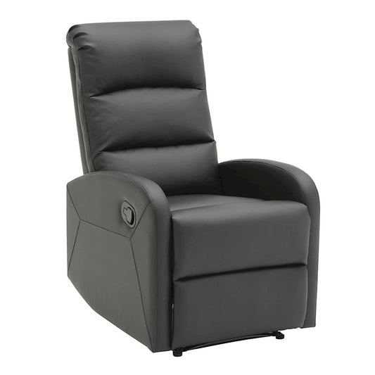 LumiSource Dormi Recliner Chair | Black PU Leather | Living Room & Home Theater | 24.5 x 34.5 x 40.5 in | Model RCL-DORMIBK