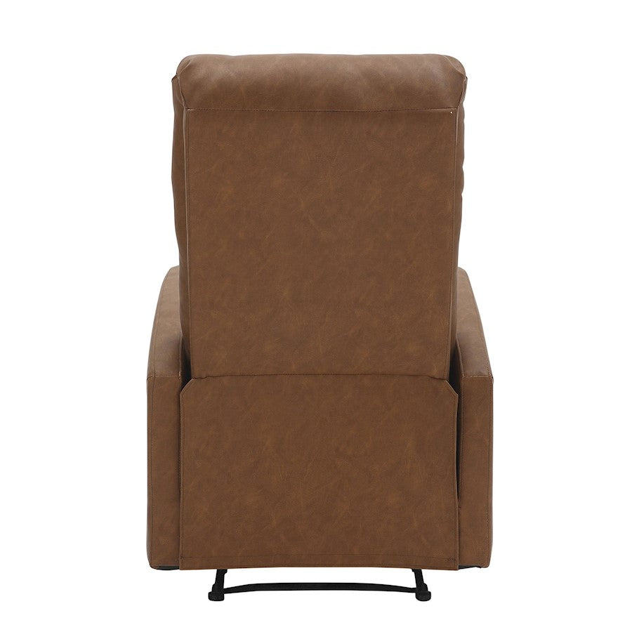 LumiSource Dormi Recliner Chair | Contemporary Camel PU Leather | Living Room & Media Room Seating | 24.5 W x 34.5 D x 40.5 H in | Model RCL-DORMICAM