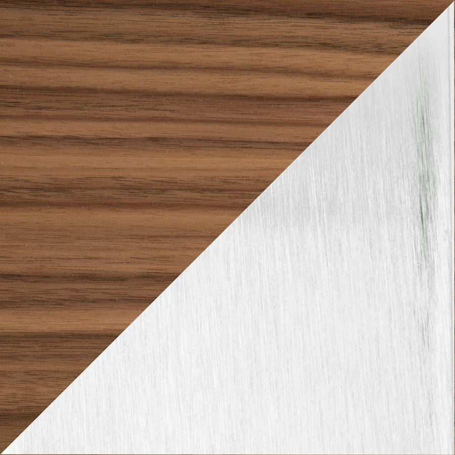 LumiSource Tea Side Nesting Tables | Walnut Wood Tops & Stainless Steel Bases | Living Room & Bedroom | 24 x 20 x 22 in | Model TB-TEASS-WL