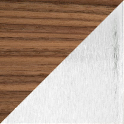 LumiSource Tea Side Nesting Tables | Walnut Wood Tops & Stainless Steel Bases | Living Room & Bedroom | 24 x 20 x 22 in | Model TB-TEASS-WL