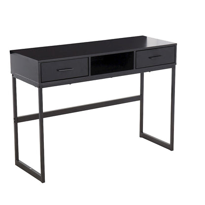 LumiSource Franklin Console Table | Black Metal & Black Wood | Entryway & Living Room Storage | 43.5 x 15.5 x 32 in | Model TBC-FRANKLINBKBK
