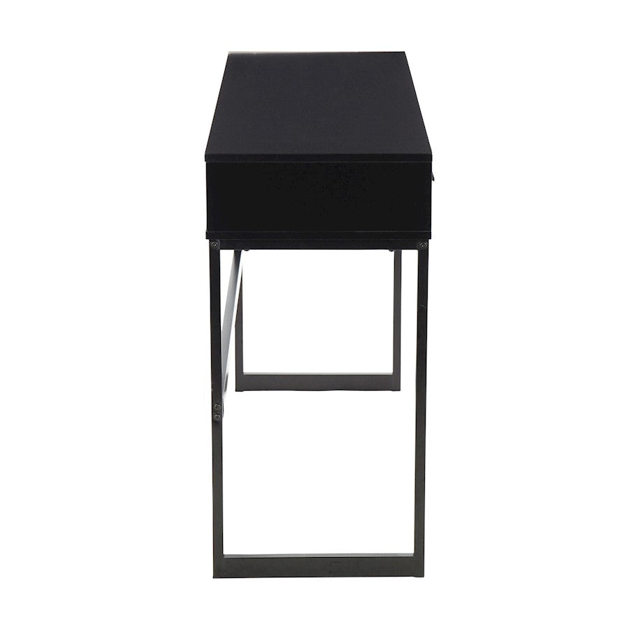 LumiSource Franklin Console Table | Black Metal & Black Wood | Entryway & Living Room Storage | 43.5 x 15.5 x 32 in | Model TBC-FRANKLINBKBK