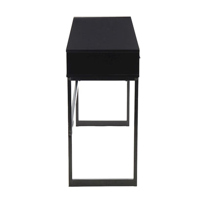 LumiSource Franklin Console Table | Black Metal & Black Wood | Entryway & Living Room Storage | 43.5 x 15.5 x 32 in | Model TBC-FRANKLINBKBK