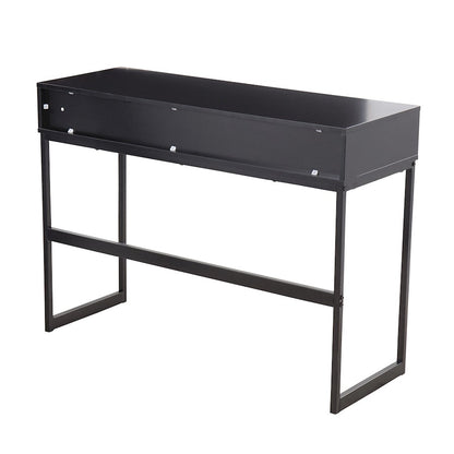 LumiSource Franklin Console Table | Black Metal & Black Wood | Entryway & Living Room Storage | 43.5 x 15.5 x 32 in | Model TBC-FRANKLINBKBK