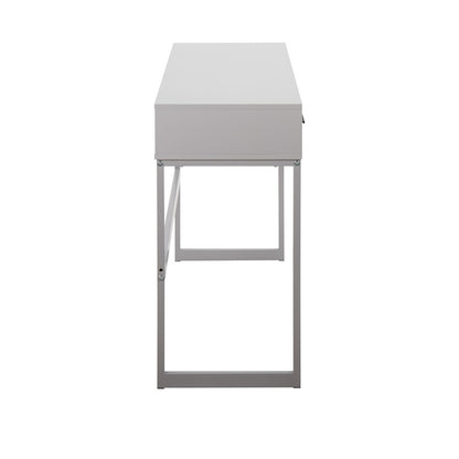 LumiSource Franklin Console Table | Grey Metal Frame with Grey Wood Top | Entryway & Living Room Accent | 44 x 16 x 32 in | Model TBC-FRANKLINGYGY