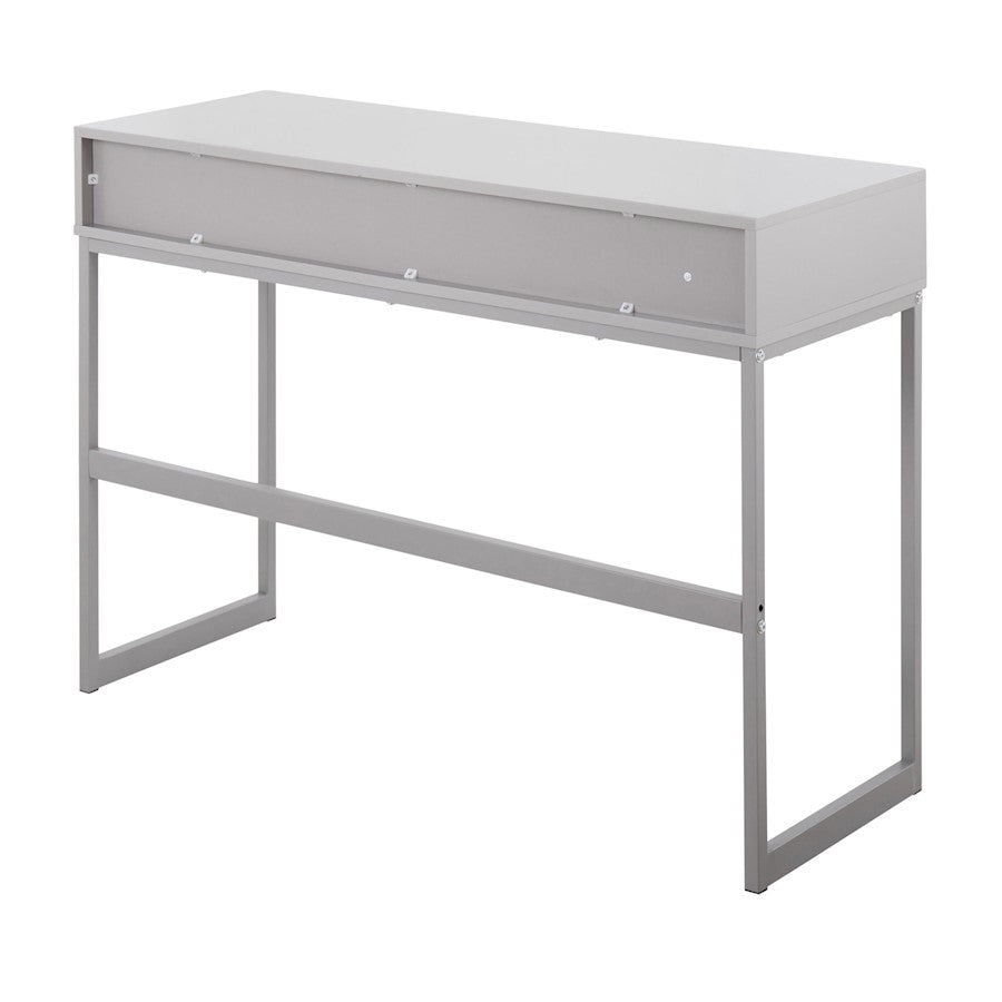 LumiSource Franklin Console Table | Grey Metal Frame with Grey Wood Top | Entryway & Living Room Accent | 44 x 16 x 32 in | Model TBC-FRANKLINGYGY