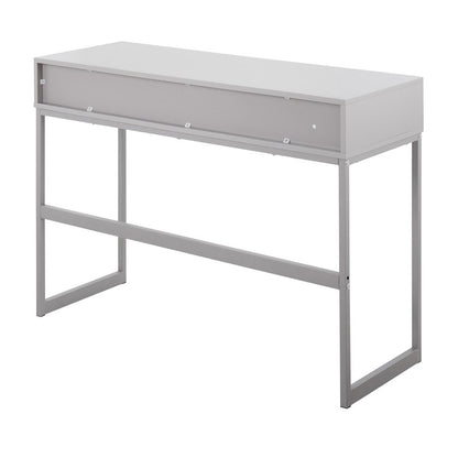 LumiSource Franklin Console Table | Grey Metal Frame with Grey Wood Top | Entryway & Living Room Accent | 44 x 16 x 32 in | Model TBC-FRANKLINGYGY