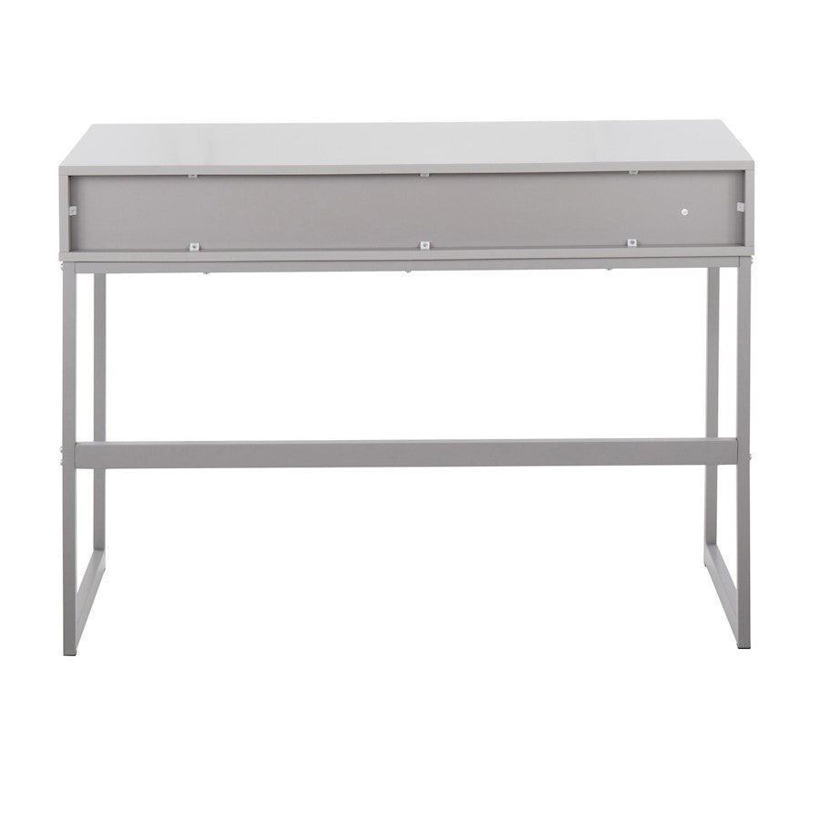 LumiSource Franklin Console Table | Grey Metal Frame with Grey Wood Top | Entryway & Living Room Accent | 44 x 16 x 32 in | Model TBC-FRANKLINGYGY