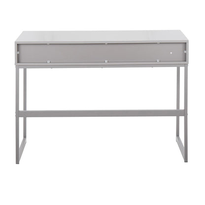 LumiSource Franklin Console Table | Grey Metal Frame with Grey Wood Top | Entryway & Living Room Accent | 44 x 16 x 32 in | Model TBC-FRANKLINGYGY