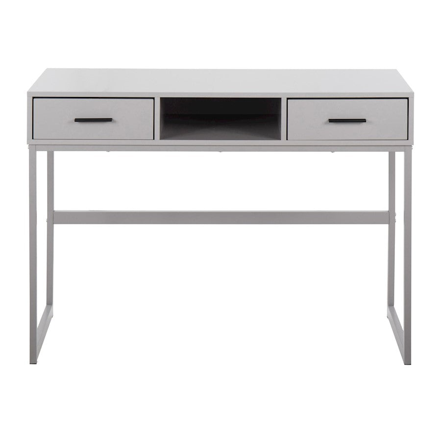 LumiSource Franklin Console Table | Grey Metal Frame with Grey Wood Top | Entryway & Living Room Accent | 44 x 16 x 32 in | Model TBC-FRANKLINGYGY