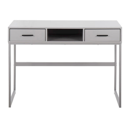 LumiSource Franklin Console Table | Grey Metal Frame with Grey Wood Top | Entryway & Living Room Accent | 44 x 16 x 32 in | Model TBC-FRANKLINGYGY