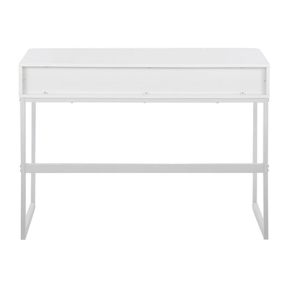 LumiSource Franklin Console Table | White Metal Frame with White Wood Top | Entryway & Living Room Accent | 44 x 16 x 32 in | Model TBC-FRANKLINWW