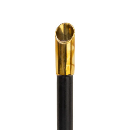 Minuteman International 49in Poker & Blow Poke | Black Wrought Iron with Brass Trim | Fireplace & Hearth Tool | 48in L | Model BP-01