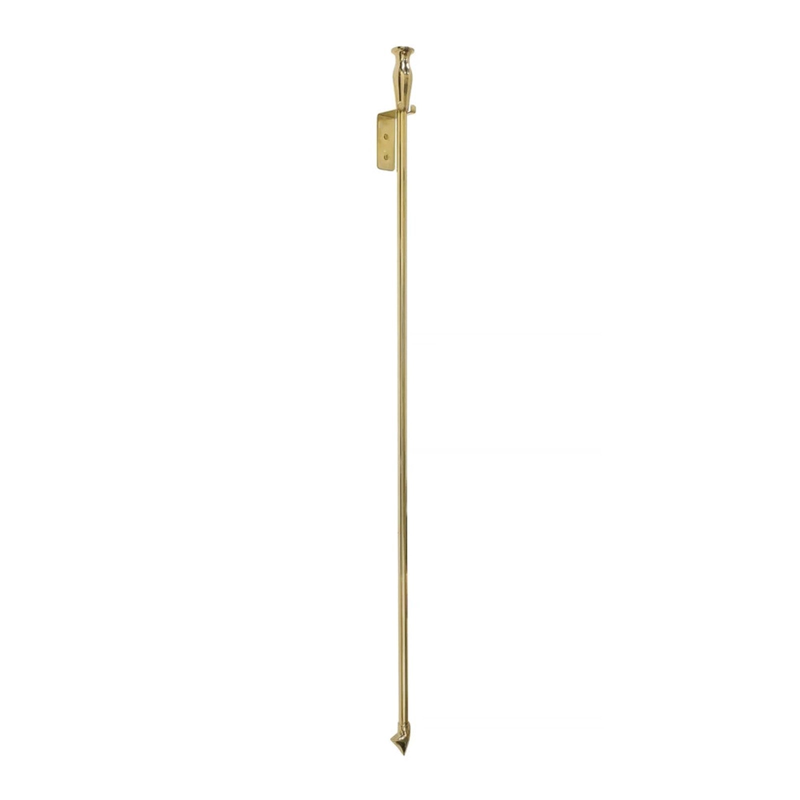 Minuteman International 47in Brass Poker & Blow Poke | Traditional Solid Brass Fireplace Tool | Living Room & Hearthside Accessory | Model BP-03