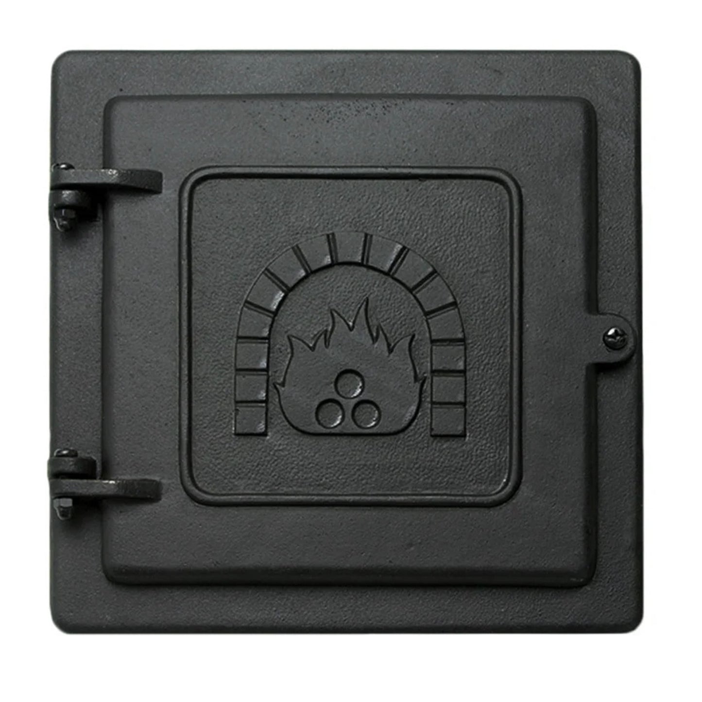 Minuteman International Clean-Out Door 8x8 in | Cast Iron Matte Black | Fireplace & Chimney Access | 10.5 x 10.5 x 1 in | Model CDR-08