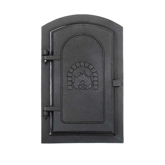 Minuteman International CDR-12 8x12in Cast Iron Clean-Out Door | Matte Black Hinged Access Door | Basement & Utility Room Wall Access | Model CDR-12