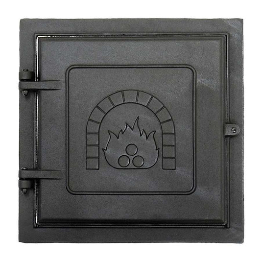 Minuteman International CDR-212 12x12 Cast Iron Clean-Out Door | Matte Black Hinged Single-Bolt Closure | Fireplace & Chimney Access | Model CDR-212