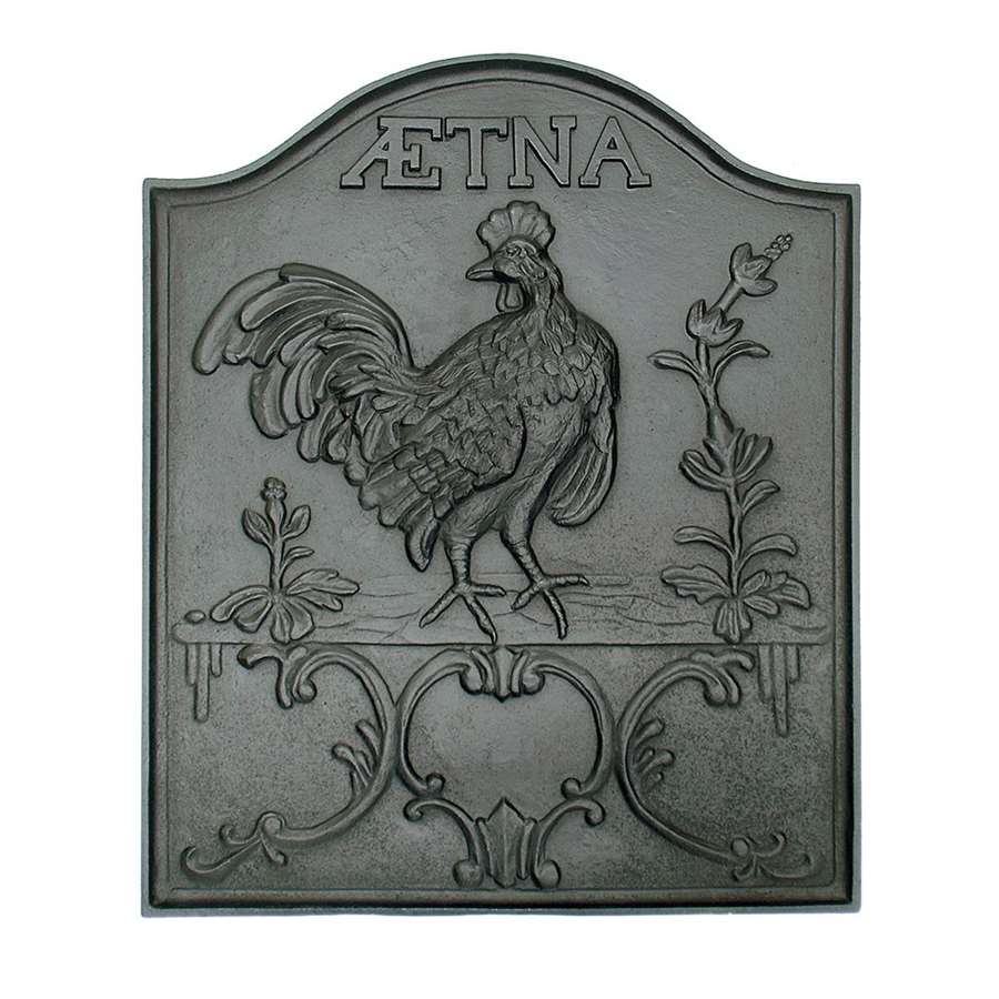 Minuteman International Aetna Fire Back | Cast Iron Matte Black Fireplace Accessory | Living Room & Hearth Heat Reflector | Model CFB-05