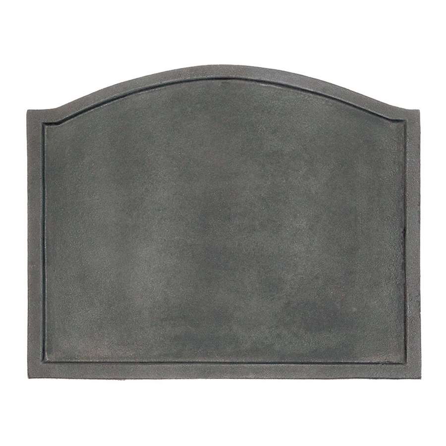 Minuteman International CFB-08 Plain Fire Back | Traditional Cast Iron Matte Black | Wood & Gas Fireplace Heat Reflector | Model CFB-08