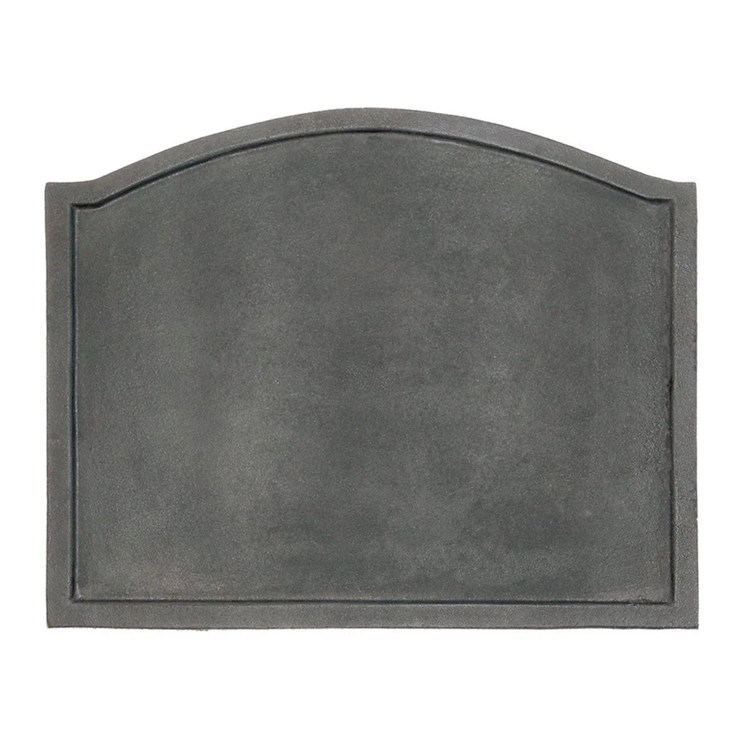Minuteman International Large Plain Design Fire Back | Cast Iron Matte Black | Fireplace Heat Reflector & Decor | Model CFB-09