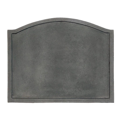 Minuteman International Large Plain Design Fire Back | Cast Iron Matte Black | Fireplace Heat Reflector & Decor | Model CFB-09