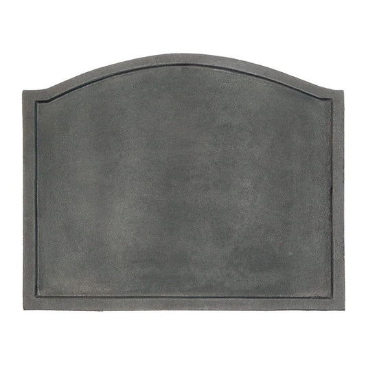 Minuteman International Large Plain Design Fire Back | Cast Iron Matte Black | Fireplace Heat Reflector & Decor | Model CFB-09