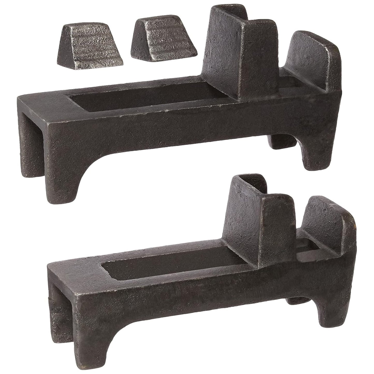 Minuteman International Fire Back Feet | Cast Iron Matte Black | Fireplace Hearth Accessory | 9.5 x 2.5 x 5 in | Model CFB-F