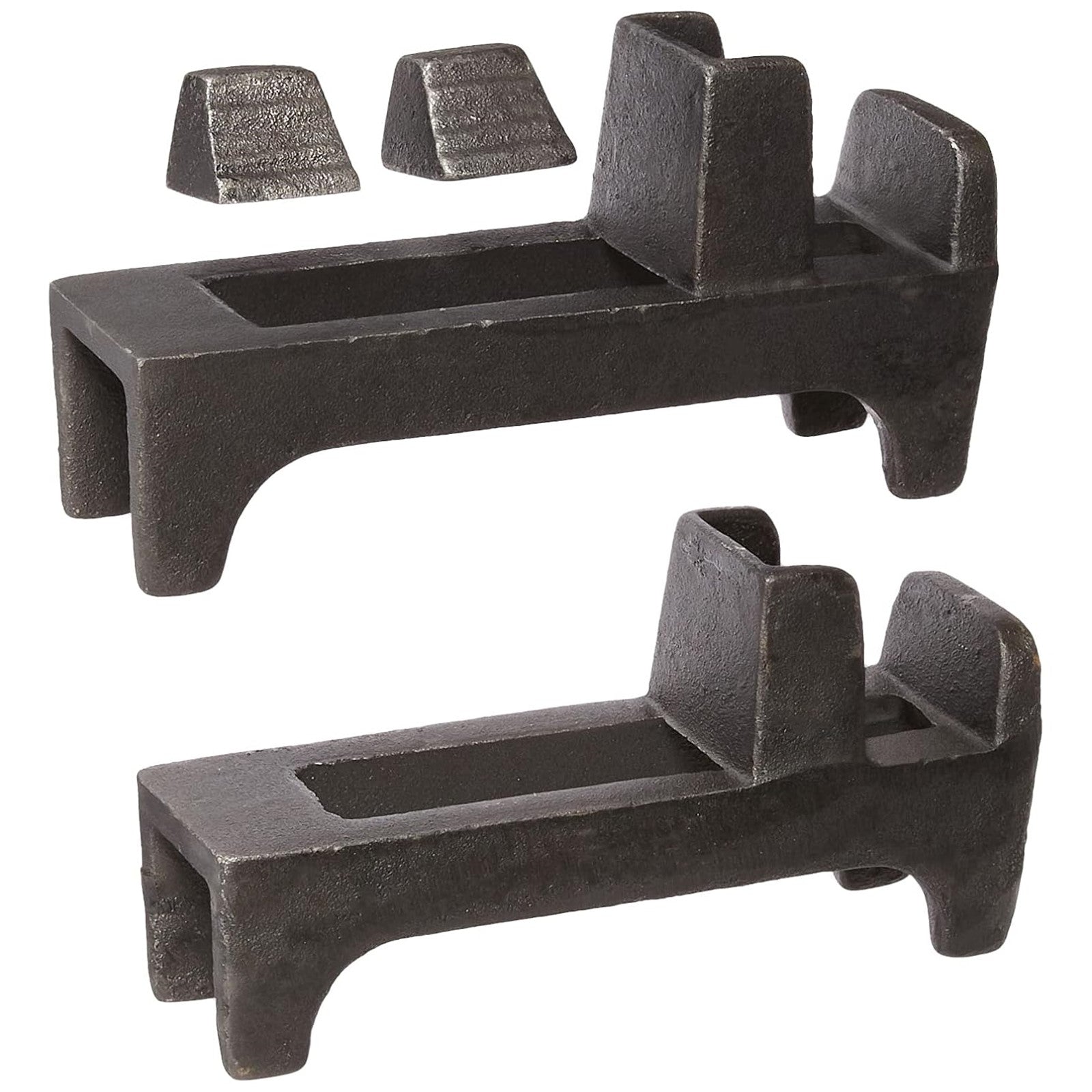 Minuteman International Fire Back Feet | Cast Iron Matte Black | Fireplace Hearth Accessory | 9.5 x 2.5 x 5 in | Model CFB-F