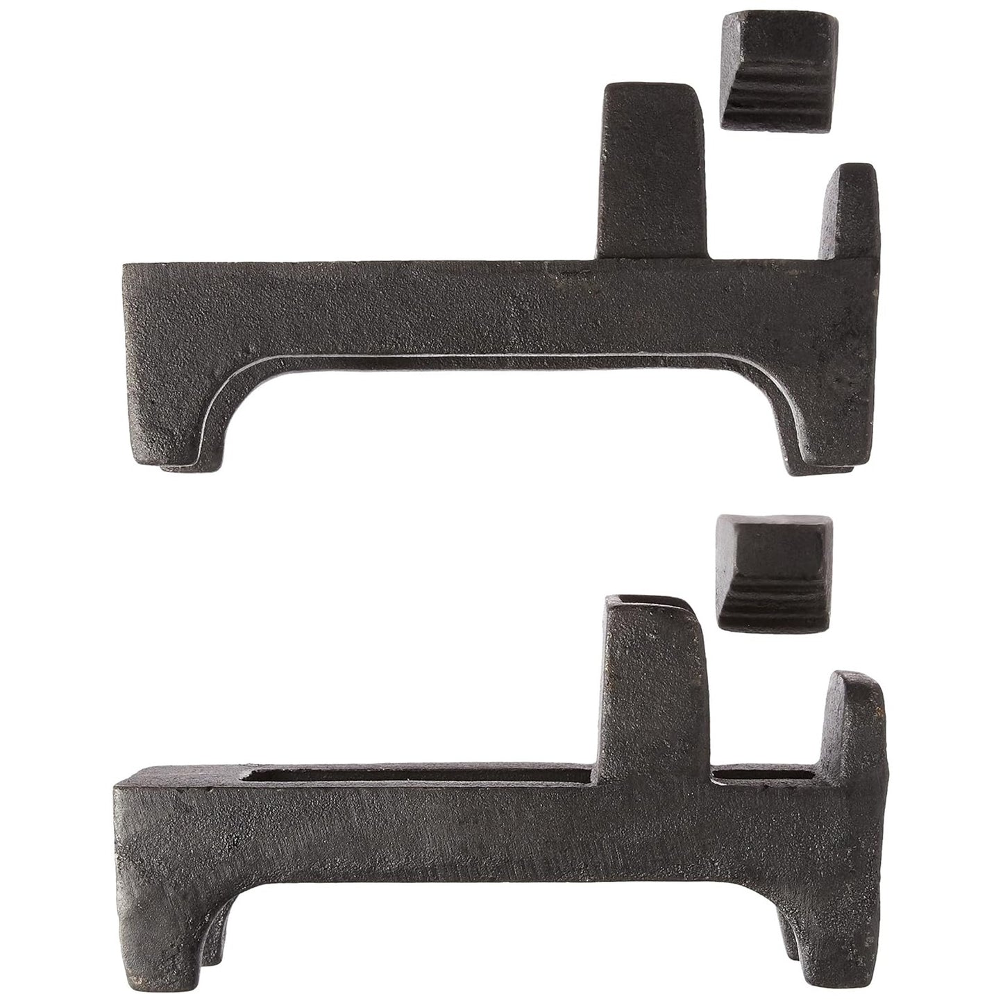 Minuteman International Fire Back Feet | Cast Iron Matte Black | Fireplace Hearth Accessory | 9.5 x 2.5 x 5 in | Model CFB-F