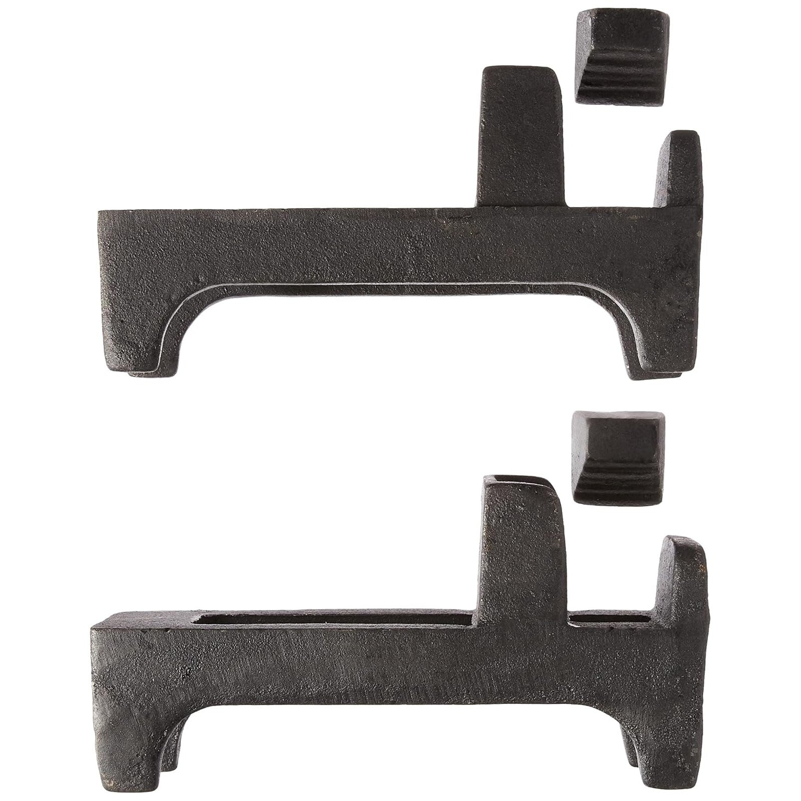 Minuteman International Fire Back Feet | Cast Iron Matte Black | Fireplace Hearth Accessory | 9.5 x 2.5 x 5 in | Model CFB-F