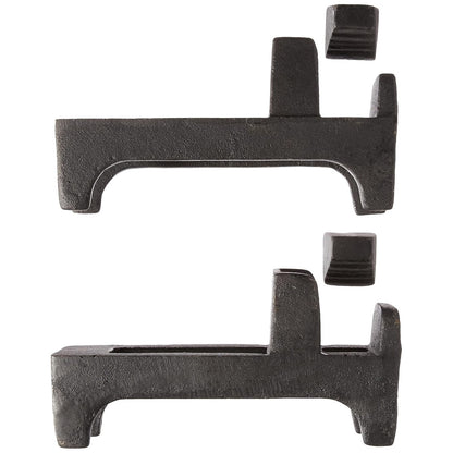 Minuteman International Fire Back Feet | Cast Iron Matte Black | Fireplace Hearth Accessory | 9.5 x 2.5 x 5 in | Model CFB-F