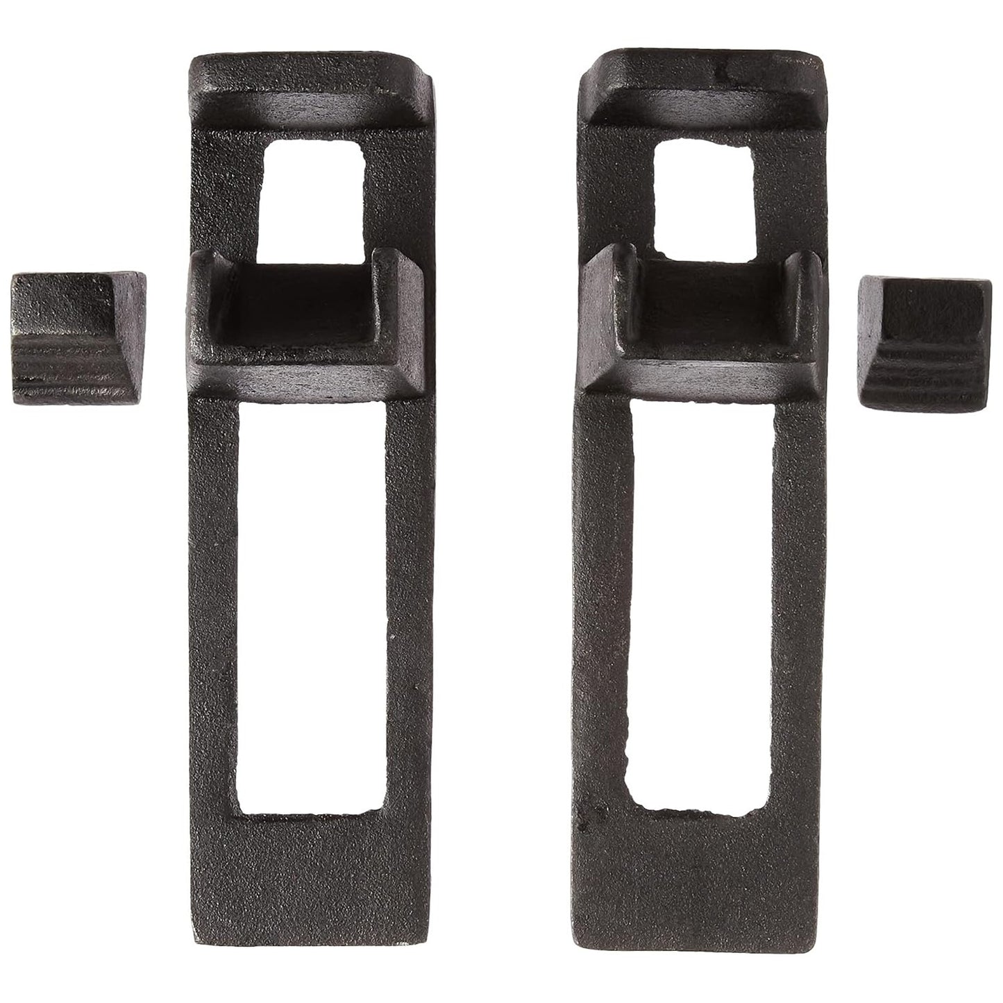 Minuteman International Fire Back Feet | Cast Iron Matte Black | Fireplace Hearth Accessory | 9.5 x 2.5 x 5 in | Model CFB-F