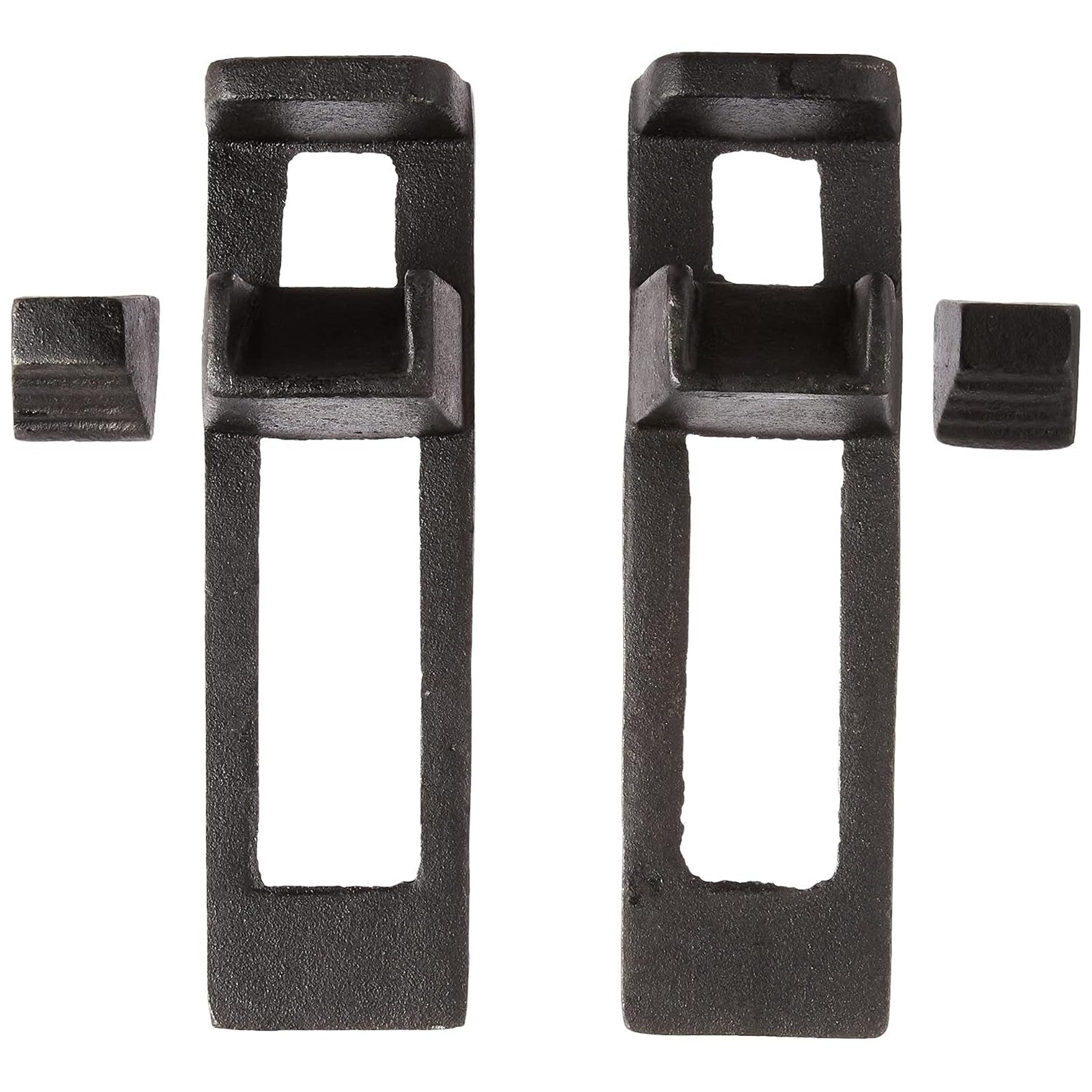 Minuteman International Fire Back Feet | Cast Iron Matte Black | Fireplace Hearth Accessory | 9.5 x 2.5 x 5 in | Model CFB-F