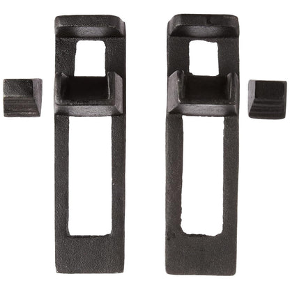 Minuteman International Fire Back Feet | Cast Iron Matte Black | Fireplace Hearth Accessory | 9.5 x 2.5 x 5 in | Model CFB-F