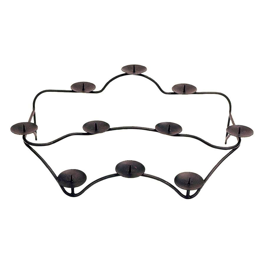 Minuteman International Contours Candelabra 26in 10-Candle | Flowing Black Wrought Iron | Fireplace Hearth & Table Centerpiece | Model CH-06