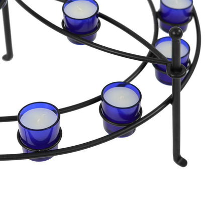 Minuteman International CH-21 Votive Candelabra | Black Wrought Iron Hearth Candle Holder | Indoor & Outdoor Fireplace & Table Decor | Model CH-21