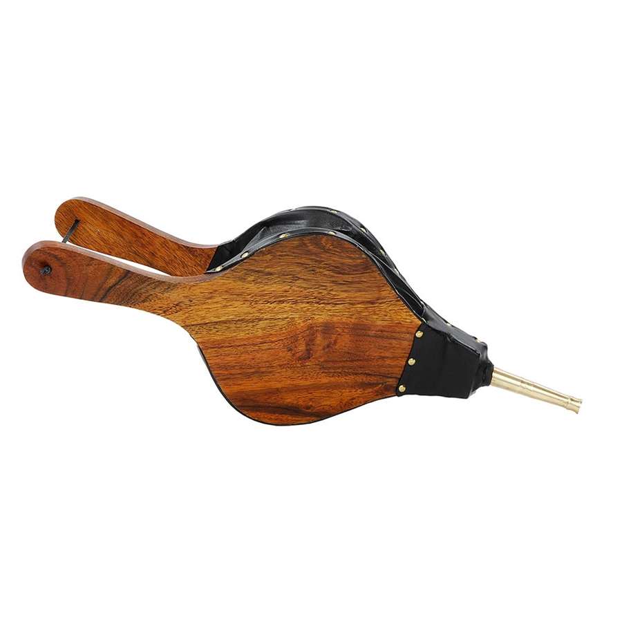 Minuteman International Large Bellows | Classic Wood and Leather Fireplace Tool | Fireplace & Wood Stove Air Blower | 7 x 2 x 18.25 in | Model F-24
