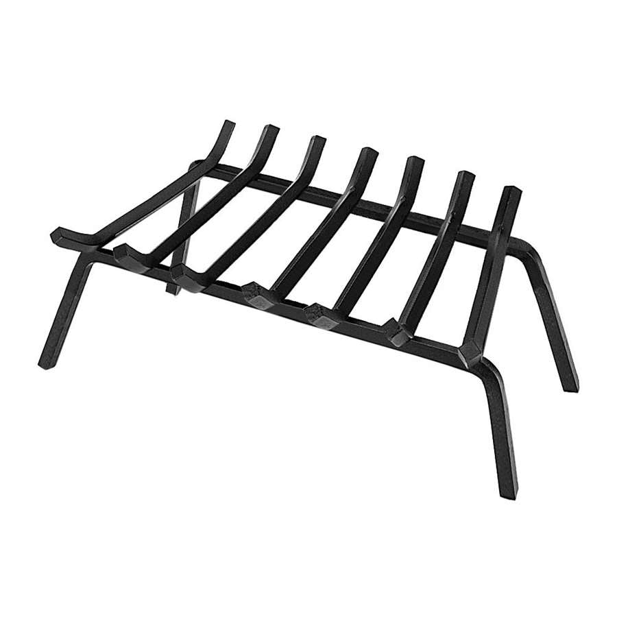 Minuteman International FG6-24M 24in Masonry Fireplace Grate | Black Steel Diamond Section | Living Room & Hearth Log Holder | Model FG6-24M