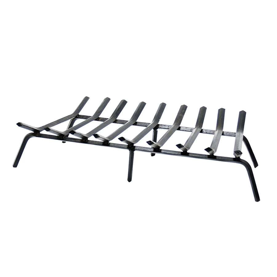 Minuteman International 33in Masonry Grate | Black Steel Fireplace Log Grate | Living Room & Hearth | 33 x 17 x 7 in | Model FG6-33MC