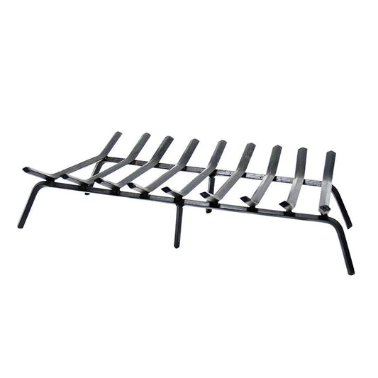 Minuteman International 33in Masonry Grate | Black Steel Fireplace Log Grate | Living Room & Hearth | 33 x 17 x 7 in | Model FG6-33MC