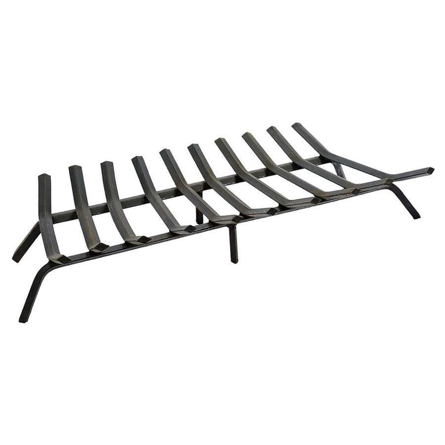 Minuteman International 36in Standard Fireplace Grate | Black Steel Hearth Log Holder | Living Room & Fireplace Accessory | Model FG6-36C